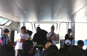 Die Organisatoren von instabalears auf dem Boot